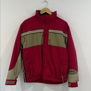 Obermeyer Men's Crimson and Khaki Ski Jacket